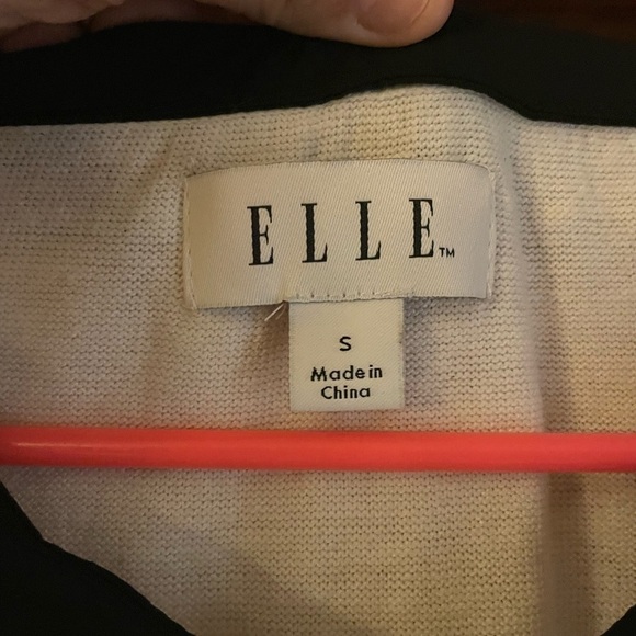 Elle Polka Dot Sweater Black and White size small - Picture 7 of 7